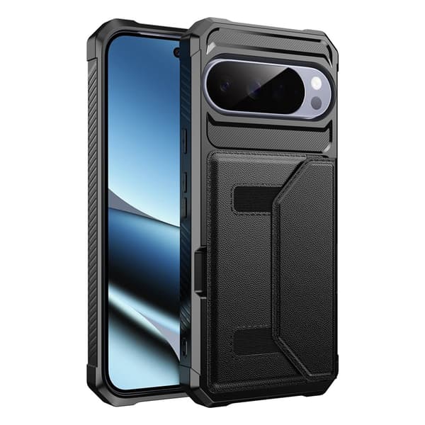 SKALO Armor Kortholder Cover til Google Pixel 11 Pro - Sort Black