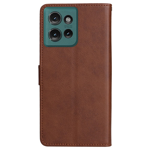 SKALO Motorola Edge 50 5G PU-læder Pungetui - Vælg farve Brown