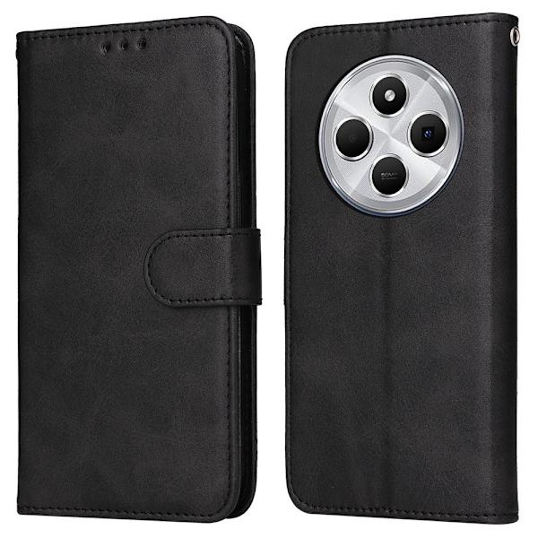 SKALO Xiaomi Redmi 14C PU-nahkainen Lompakkokotelo - Valitse väri Black