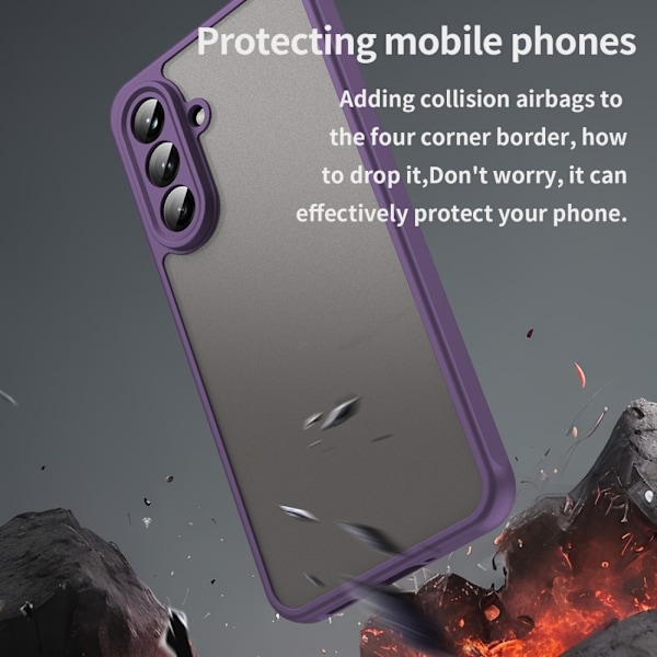 SKALO Samsung A56 5G Color Bumper Frosted Cover - Lilla Purple