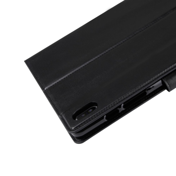 SKALO Samsung Tab S7/S8 PU-nahkainen Lompakkokotelo - Musta Black