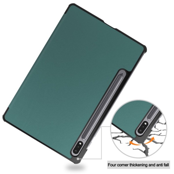 SKALO Samsung Tab S8 Trifold Flip Cover - Grøn Green
