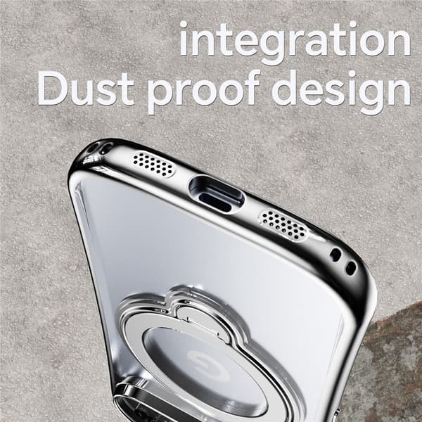 SKALO Electroplated 360° Ring TPU Skal för Google Pixel 11 - Silver Silver