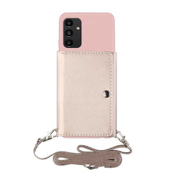 SKALO Samsung A34 5G TPU Cover med Heart Wallet - Pink Pink