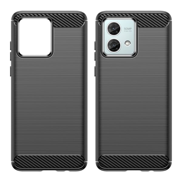 SKALO Motorola Moto G84 5G Armor Carbon Iskunkestävä TPU suojakuori - Valitse väri Black