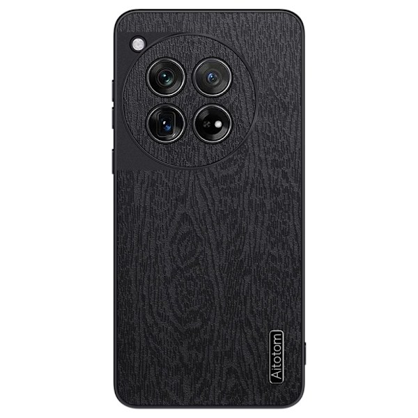 SKALO OnePlus 12 5G PU-læder Hybrid Cover - Sort Black