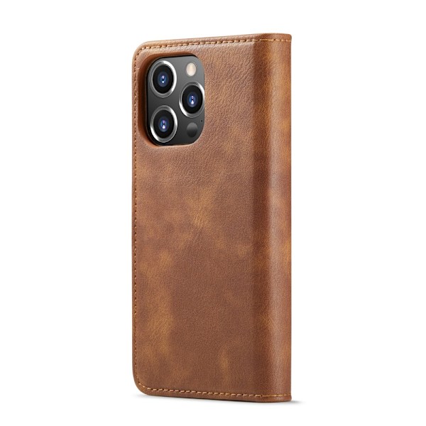 DG MING iPhone 16 Pro 2-i-1 Magnet Pungetui - Brun Brown