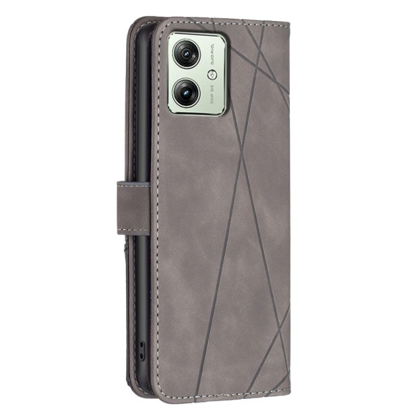 Motorola Moto G54 5G BINFEN COLOR Embossed Plånboksfodral - Grå grå