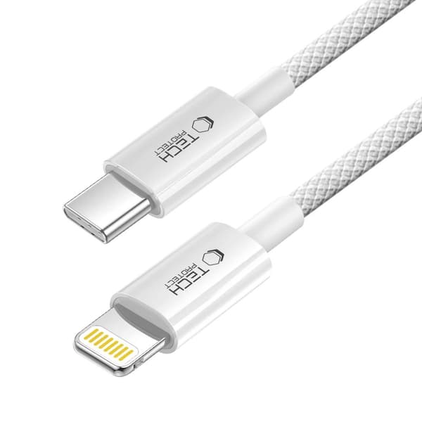 Tech-Protect Ultraboost Lite Lightning laddkabel USB-C 27W 2m - Cool Grey grå