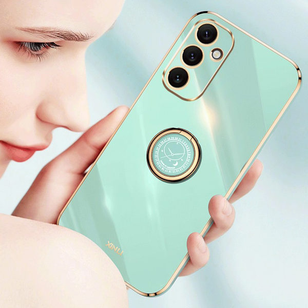 SKALO Samsung A34 5G XINLI TPU suojakuori rengas - Valkoinen White