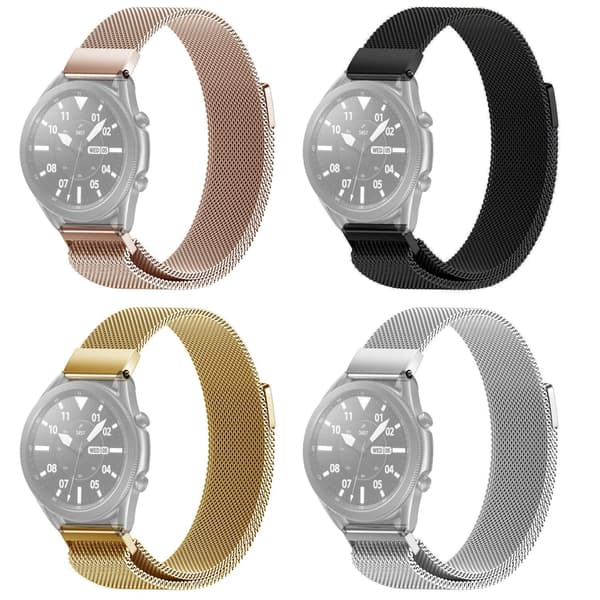SKALO Milanese Loop til Samsung Watch 3 45mm - Vælg farve Silver