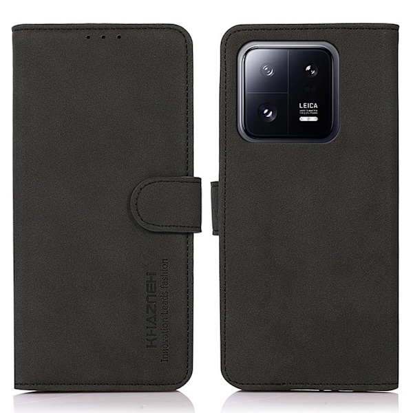 SKALO Xiaomi 13 5G KHAZNEH Pungetui i PU-læder - Sort Black