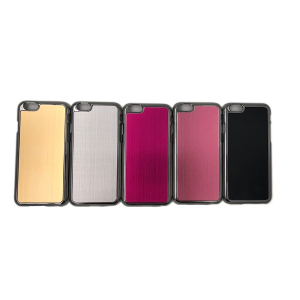Cover med metalplade til iPhone 6 / 6S - flere farver Light pink