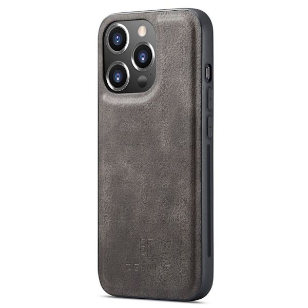DG MING iPhone 15 Pro Max 2-in-1 magneetti lompakkokotelo - Harmaa Grey