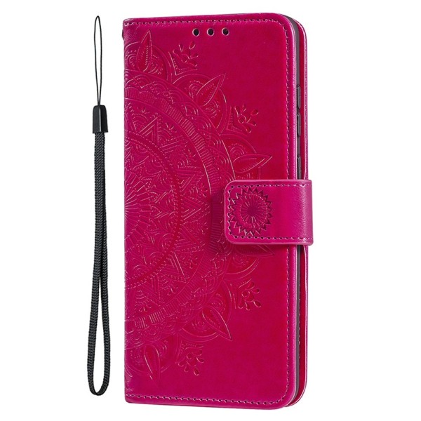 SKALO iPhone 15 Pro Mandala Flip Cover - Cerise Cerise