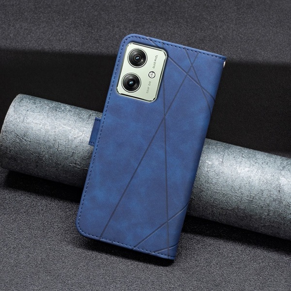 Motorola Moto G54 5G BINFEN COLOR Præget Flip Cover - Blå Blue