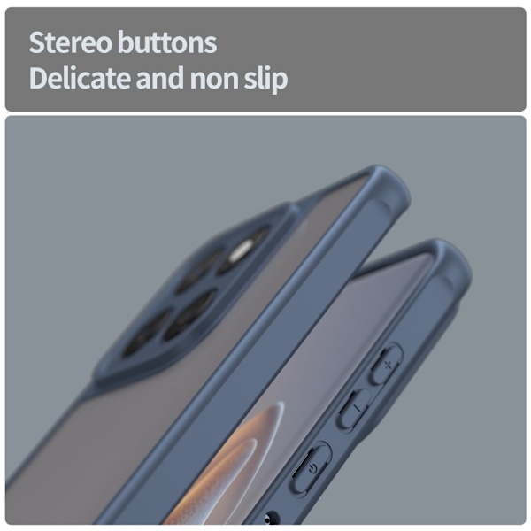SKALO Motorola Edge 60 Color Bumper Frosted Suojakuori - Sininen Blue