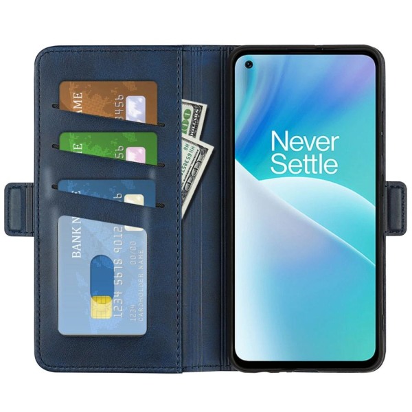 SKALO OnePlus Nord 2T 5G Premium Wallet Lompakkokotelo - Sininen Blue