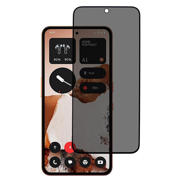 SKALO Nothing CMF Phone 2 Pro Privacy Hærdet Glas Skærmbeskyttelse - Sort Black