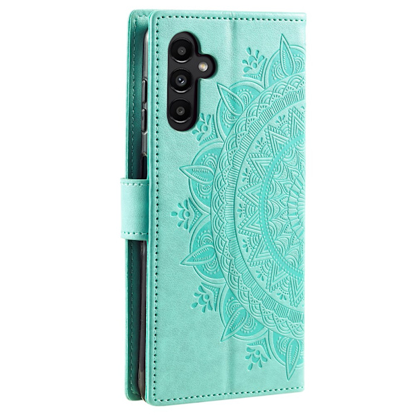 SKALO Samsung A25 5G Mandala Plånboksfodral - Turkos Turkos