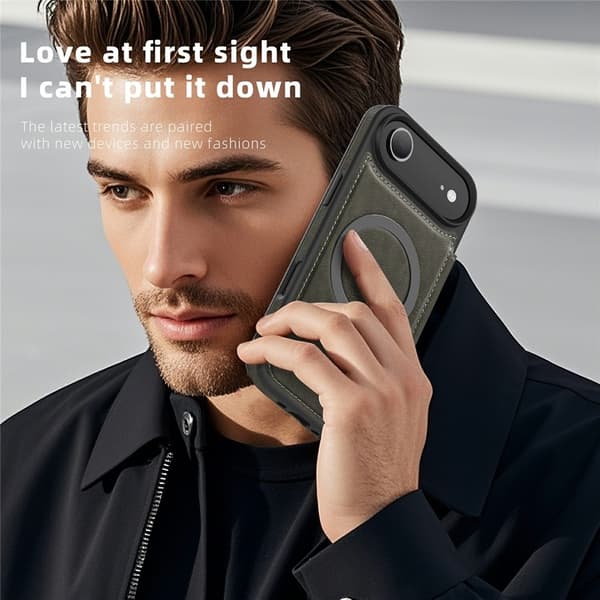 SKALO iPhone Air Slim Plånboksfodral - Grå grå