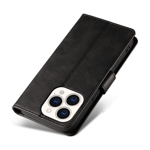 SKALO iPhone 15 Plus Premium Wallet Flip Cover - Sort Black