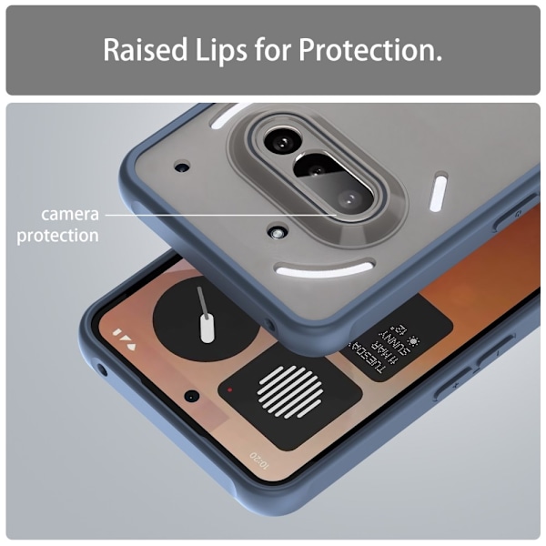 SKALO Nothing Phone (3a) 5G Color Bumper Frosted Skal - Blå Blå