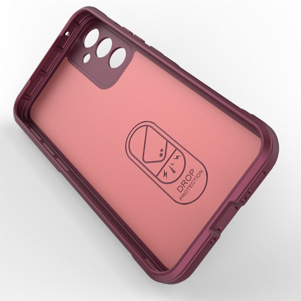 SKALO Samsung A34 5G Rugged Bumpers TPU-suojakuori Wine red