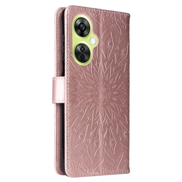 SKALO OnePlus Nord CE 3 Lite 5G Mandala Flip Cover - Rosa guld Pink gold