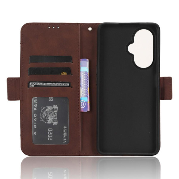SKALO OnePlus Nord CE 3 Lite 5G 6-lokeroa Lompakkokotelo - Ruskea Brown