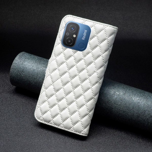 SKALO Xiaomi Redmi 12C 4G BINFEN COLOR Tikattu Lompakko - Valkoinen White