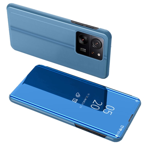 SKALO Xiaomi 13T/13T Pro Clear View Mirror Lompakko - Sininen Blue
