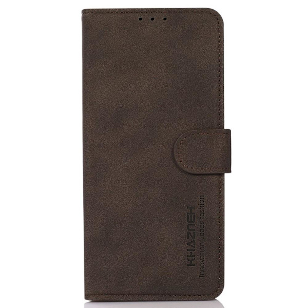 SKALO Motorola Moto G23 4G KHAZNEH Lompakkokotelo PU-nahasta - Ruskea Brown