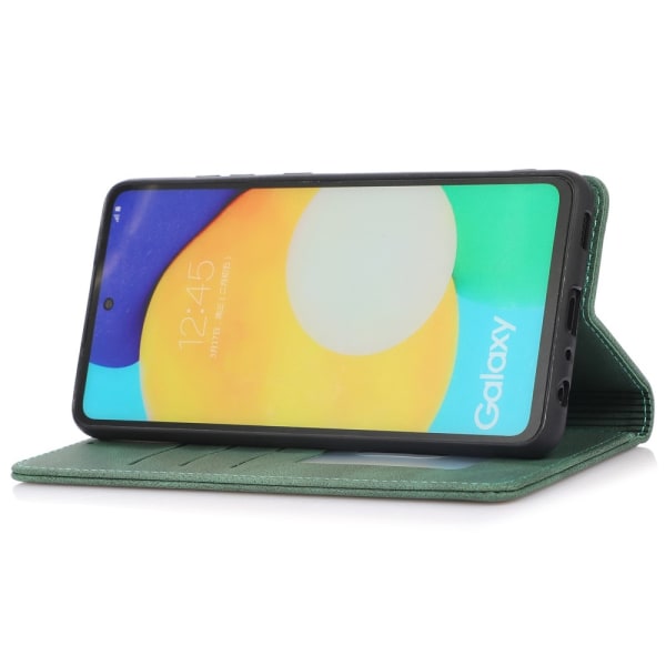 SKALO Samsung A23 5G Slim Premium Lompakkokotelo - Vihreä Green