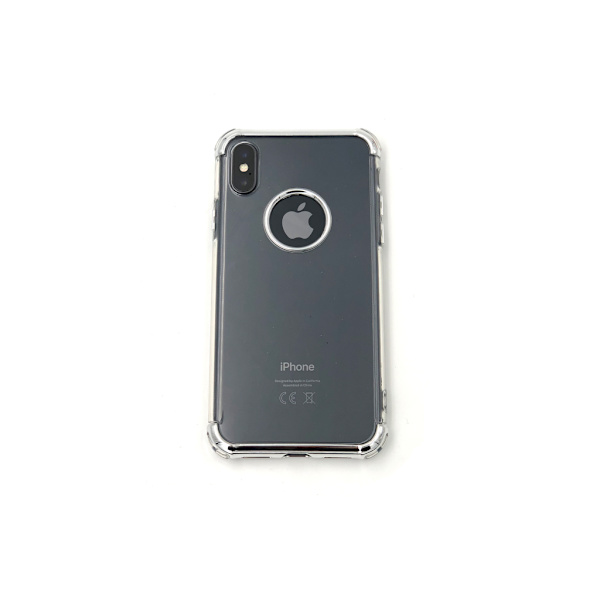 Extra tåligt design silikonskal | färgade kanter iPhone X/XS - fler färger Rosa
