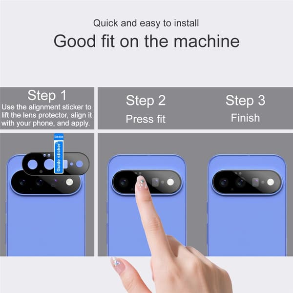 IMAK Kamerabeskyttelse af hærdet glas til Google Pixel 11 - Sort Black