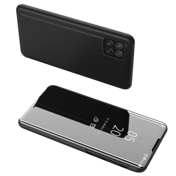 SKALO Samsung A22 5G Clear View Spegel fodral - Svart Black