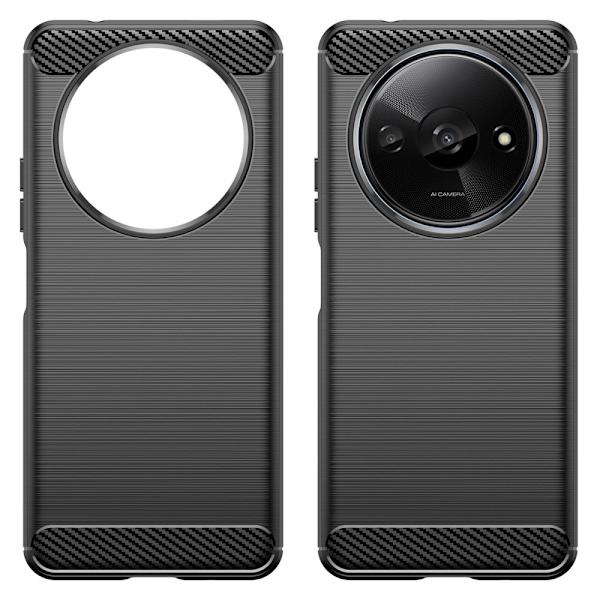 SKALO Xiaomi Redmi A3 Armor Carbon Stødsikker TPU-cover - Vælg farve Black