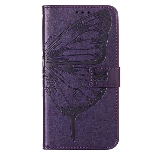 SKALO OnePlus Nord CE 3 Lite 5G Mandala Butterfly lompakkokotelo Dark purple