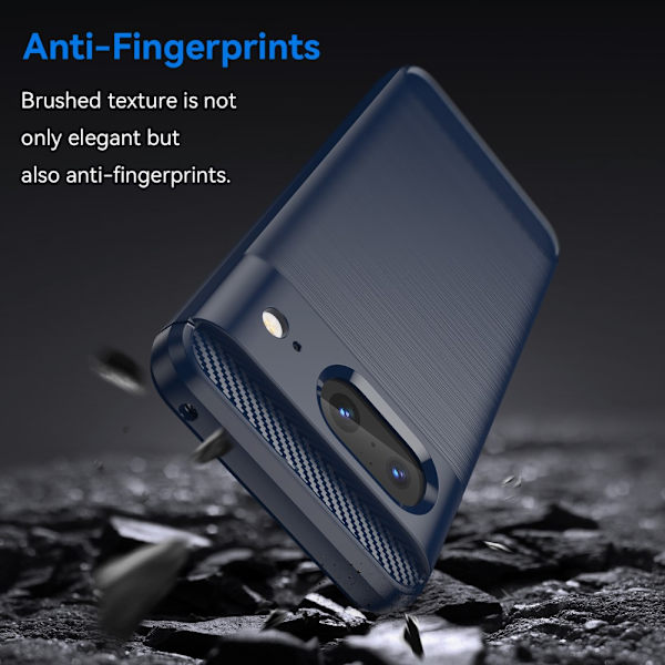SKALO Google Pixel 8 Armor Carbon Stöttåligt TPU-skal - Fler färger Blå