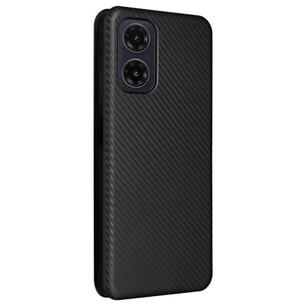 SKALO Motorola Moto G35 5G Carbon Fiber Plånboksfodral - Svart Svart