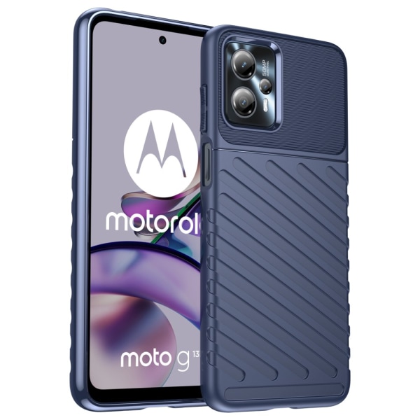 SKALO Motorola Moto G23 4G Twill TPU skal - Blå Blå