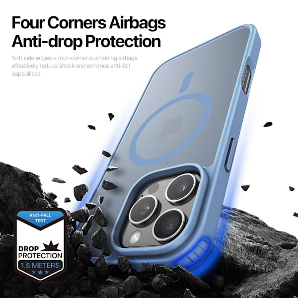 DUX DUCIS iPhone 16 Pro Max Yind Series Matt Finish Skal - Blå Blå