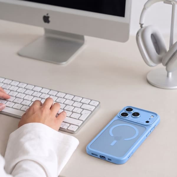 Tech-Protect MagPeak MagSafe CC Cover til iPhone 18 Pro - Lyseblå Blue