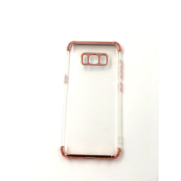 Erittäin kestävä silikonikuori | värilliset reunat Samsung S8 - fl Pink