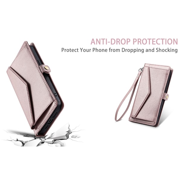 SKALO iPhone 16 Evelope Clutch 5-Fack - Roséguld Rosa guld