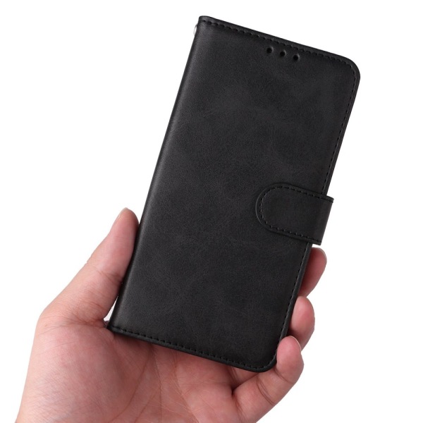 SKALO Xiaomi Redmi Note 12 Pro 5G Lompakkokotelo PU-nahkaa - Mus Black