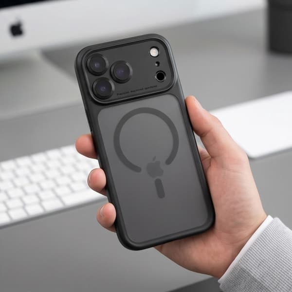 Tech-Protect MagPeak MagSafe CC Skal för iPhone 18 Pro Max - Mattsvart Svart