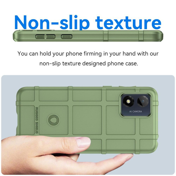 SKALO Motorola Moto E13 4G Rugged Shield Stødsikker TPU-cover Green