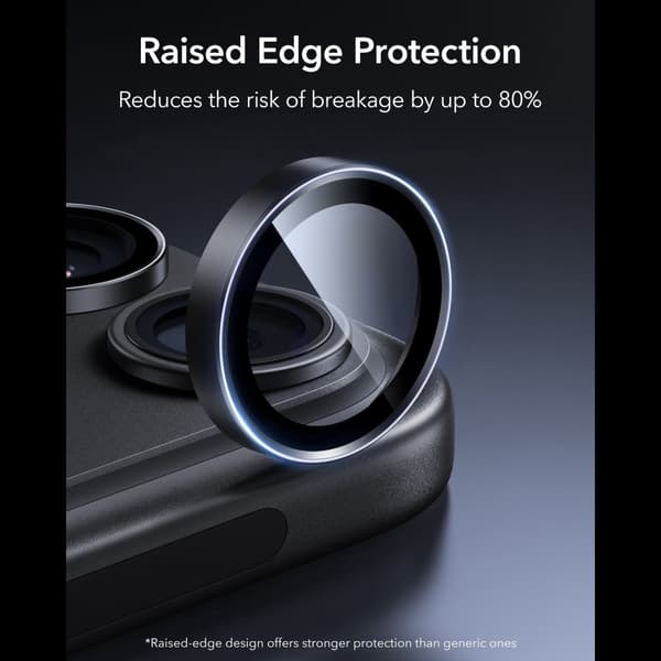 ESR Armorite Camera Protector Kamerabeskyttelse i Hærdet glas til iPhone 18 Pro - Sort Black